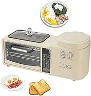 Breakfast Station,4-in-1 Multifunctional Breakfast Machine,With 1l Cooking Pot, Non-stick Frypan,9L Electric Toaster Breakfast Machine Sandwich Maker,Available Appointment and Timed,Off-White