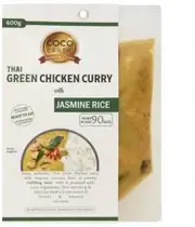 Coco Earth Green Curry Chicken with Jasmin Rice 400g