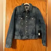 Edwin Clinton Jean Jacket - NWT - Size L Womens trucker blue denim
