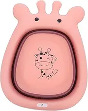 Vaguelly 1pc Wash Basin Washing Basin Babies Bath Washbasin Face Dishpan Bottles Inflatable Sink Foldable Wash Portable Cartoon Washbasins Collapsible Basin Pink Pp