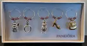 Pandora Wine Charms RING. Angel, Queen Bee, High Heel Shoe, Purse New Box Lot 5