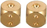 TOYANDONA 15x15x15mm Solid Brass Dices 2pcs Metal Game Dice Set for Pub Entertainment