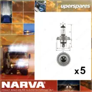 5 x Narva H4 Halogen Globes 12V 60/55W P45T Headlamp Light for Mercedes Benz