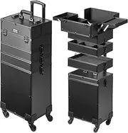 VEVOR Makeup Train Case Professional Makeup Storage Organizer Box Make Up Carrier for Women and Girls