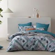 Logan and Mason Zali Quilt Cover Set Teal
