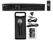 Rockville RCS80-1 60 Watt 70v Commercial Amplifier/Bluetooth Receiver+Microphone