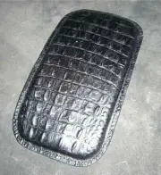 Harley Bobber Seat Passenger Pad Chopper Leather Black Alligator Custom MRC