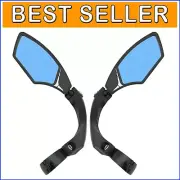 Premium Convex Handlebar Bike Mirror - Safe & Adjustable for Night Visibility