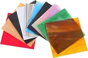 Tofficu 10Pcs Sheets Mica Slice Cathedral Stained Glass Stained Glass Panels lamp Glass Mural Water Ripple Translucent Tiles Glass Glass Decorate Glass Plate