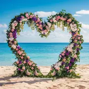 2.2m Heart Shape Wedding Arch Stand Heavy Duty Metal Balloon Backdrop Party Deco