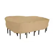 Terrazzo Large Rectangular/Oval Patio Table and Chair Set Cover