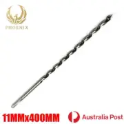 11MM Auger Drill Bits 400MM Long Wood Twist Timber Drilling Set Carbon Steel AU