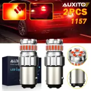 AUXITO Red 1157 7528 BAY15D 2357 LED Tail Brake Stop Reverse Light Canbus Bulbs (for: Opel)