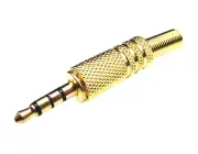 From OZ Quality 1PC 3.5mm 4 Pole Male Stereo Solder Plug Connector & Spring +F.P