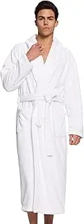 [PJGGZ] Men's Shawl Collar Bathrobe, Soft Long Towel Robe for Men - Super Absorbent Quick Dry yet Warm