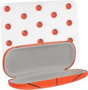 [TOVINANNA] Sports Ball Glasses Case Cover Youth Students Eyeglasses Case Sunglasses Protector Case Basketball for Boys Hoop Sunglass Case Hard Shell Indoor Cartoon Orange Iron