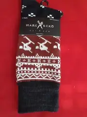 1 Pair Large Marc Ecko Cut & Sew Cotton Crew Socks 6-12 Skier