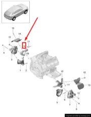 PORSCHE 95B Left Engine Mount Support 8K0199307BJ 8K0.199.307.BJ NEW GENUINE