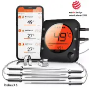 Wireless Bluetooth Meat Thermometer Digital BBQ Kitchen Thermometer Support