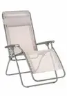 27 Ivory Steel Outdoor Zero Gravity Chair with ivory Cushion