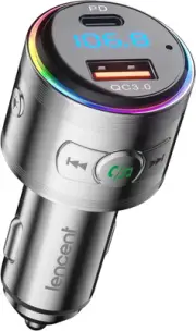 LENCENT Car FM Transmitter Bluetooth 5.3, PD 20W & QC3.0 18W Fast Car Charger...