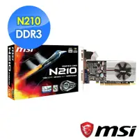 在飛比找momo購物網優惠-【MSI 微星】GeForce N210 MD1G D3顯示