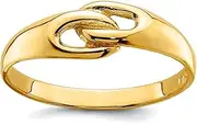 [JewelryWeb] 14k Solid Yellow Gold Polished Free Form Knot Ring Size 6 Band Style-Ring for Women