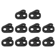 10Pcs Alloy Spring Cord Lock Ends Toggle for Shoelaces Black 15x11.5mm