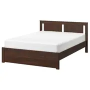 SONGESAND bed frame, brown, Queen