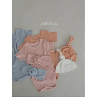 Peekaboo 涼感羅紋啾啾帽《現+預》｜新生兒 嬰兒帽子 寶寶帽子 兒童遮陽帽 兒童帽子 嬰兒衣服 韓國童裝