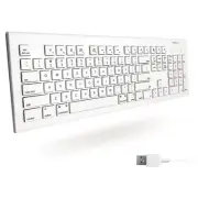 Full Size USB Wired Keyboard for Mac and PC - Plug & Play Wired Computer Keyb...