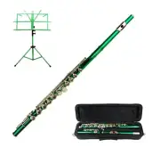 Merano Green Flute with Carrying Case+Music Stand+Accessories