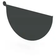 NSW NEW Stratco Half Round Gutter Stop End Gun Metal Grey
