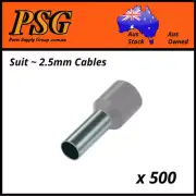 Cable Ferrules IN STRIPS 2.5mm2 x 500 pack, Bootlace, Pin Crimps, Wire Sleeves