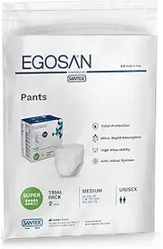 Egosan Super Incontinence Adult Pull Up Underwear with New Stretchable Waistband, Maximum Absorbency for Active Men and Women (Medium, 2, Count)