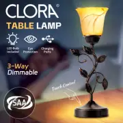 Clora Table Lamp Touch Control Bedside Nightstand Light USB Charging Dimmable