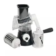 3 in 1 Rotary Cheese Grater SS Handheld Fruit Vegetable Slicer Shredder
