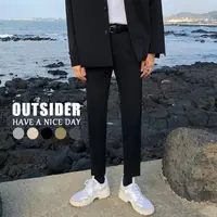 在飛比找蝦皮商城精選優惠-【Outsider】 韓國 修身 九分褲 拉長腿 西裝長褲 