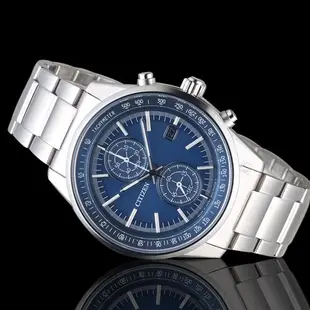 CITIZEN 星辰原廠公司貨 GENT S限量光動能雙眼腕錶-藍 41.0mm(CA7030-97L)