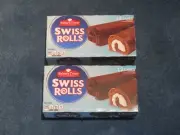 (2) Boxes Of Baker's Treat Swiss Rolls 12 Cakes Per Box 13 Oz