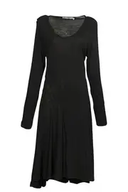 Wool Jersey Flared Dress--HAM-91208