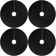4Pcs Tree Mulch Ring Tree Mulch Ring Reusable Non-Woven Tree Protector Mat Weed Barrie Mat for Weed Control Black Outer Diameter 82cm,Weed Control Mat