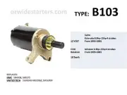 Evinrude / Johnson starter motor suits 9.9hp - 15hp 4 strokes from 1995 - 2001