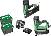 [HiKOKI] 18V Brushless Finishing/Framing Nailer Combination Kit (2 Pack of 2 Pieces)