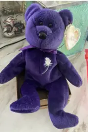 Princess ty beanie babie extremely rare PVC pellets Hard Plastic Cover On Tag