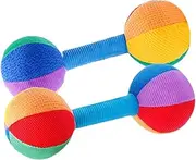 Toddmomy 2Pcs Grip Dumbbell Rattle Soothing for Months Lightweight Design for Easy Handling Promotes Sensory Development and Muscle Exercise