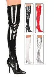 Pleaser SEDUCE-3000 5 Inch Plain Stretch Thigh Boot