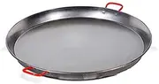 Paella Pan, Steel Polish, Metallic, Polished Steel/Red, 42cm