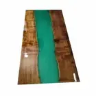 48" x 24" Epoxy Resin River Table, epoxy Corner table epoxy resin Wood Furniture