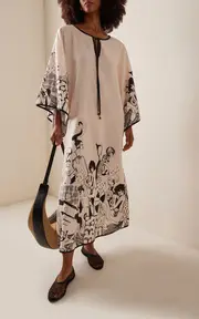 [Zimmermann] Maxine Cotton Midi Kaftan Dress